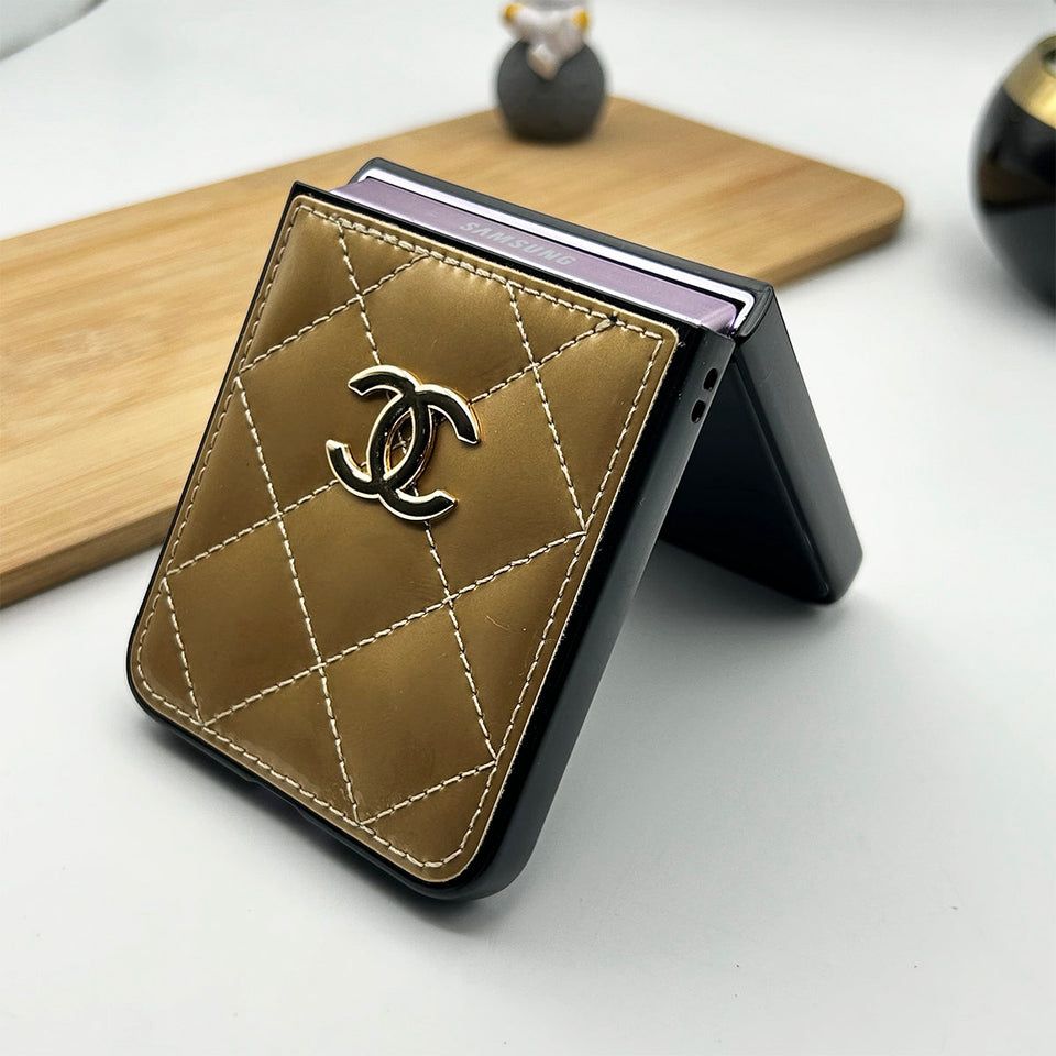 Luxury Quilted Leather Flip Case