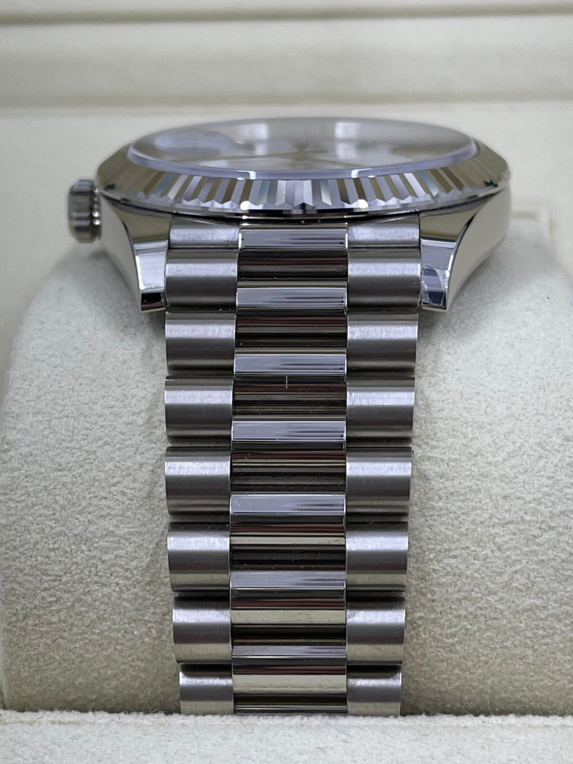 RLX Day-Date 40MM Or Blanc Et Cadran Blanc President Ceinture