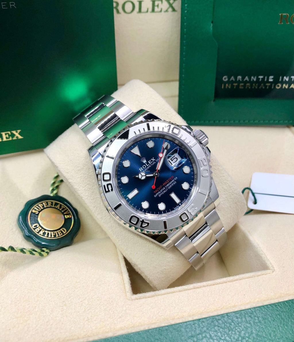 RLX Yacht-Master Stainless Steel & Platinum Blue Cadran