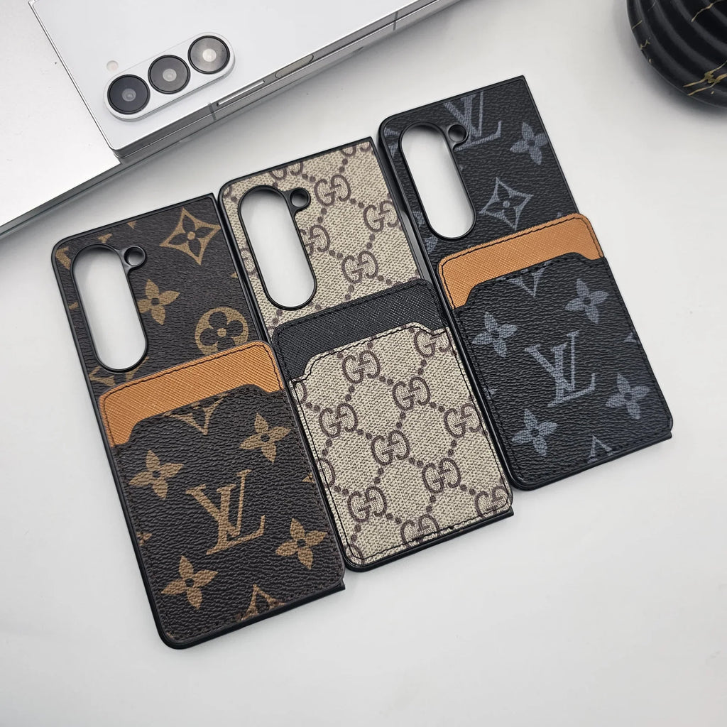 Elegant Fabric Pattern Case for Galaxy Z Fold – Haute Couture Style