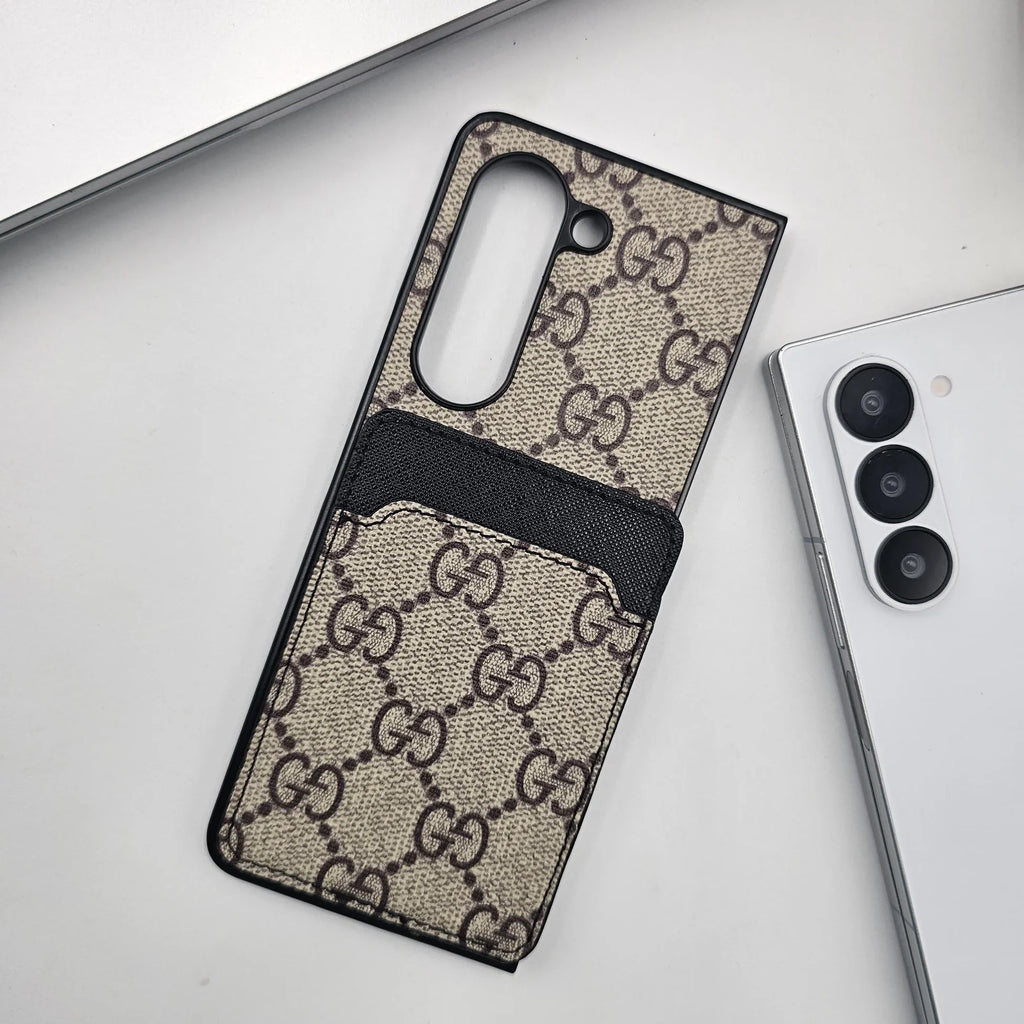 Elegant Fabric Pattern Case for Galaxy Z Fold – Haute Couture Style