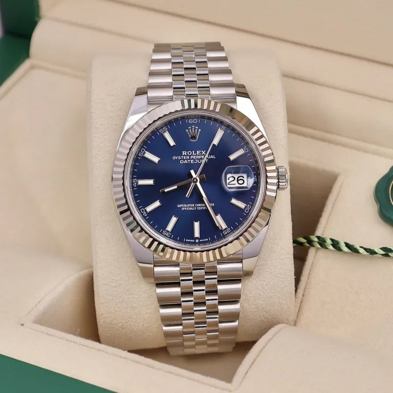 RLX Datejust Blue Stick Dial Oyster