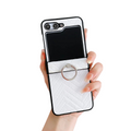 Samsung Z Flip Ring Holder Leather Case