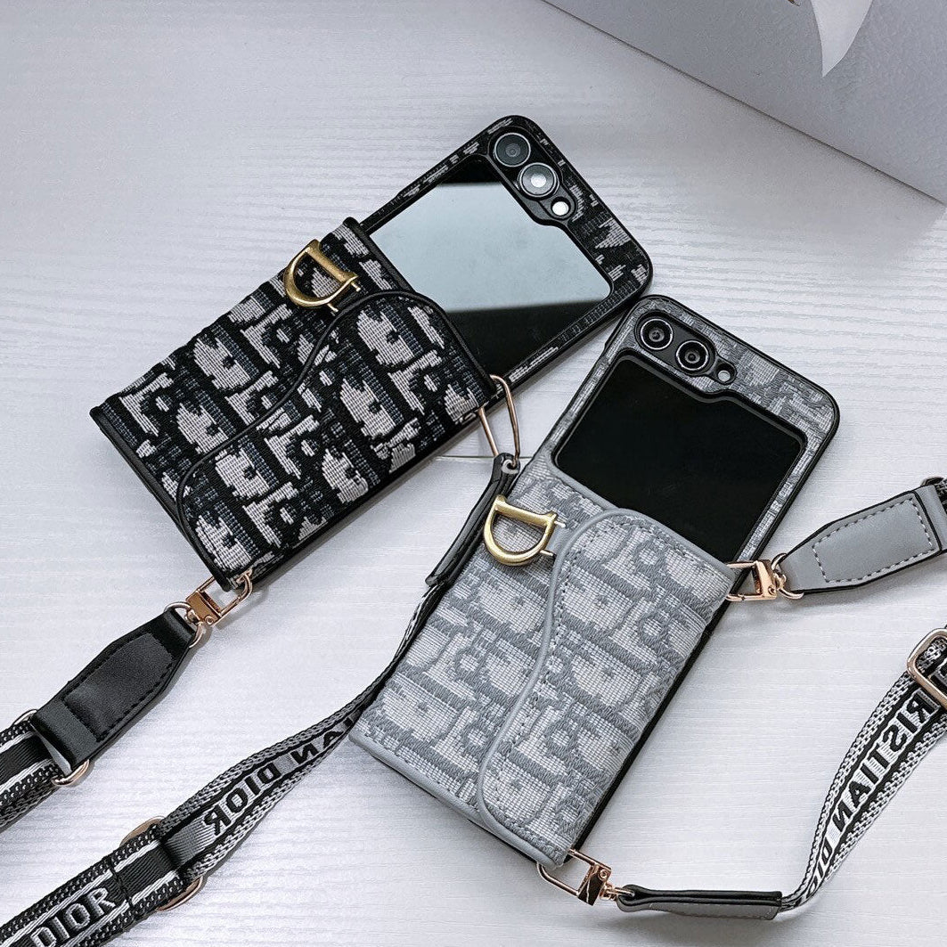 Z Flip Luxury Crossbody Case