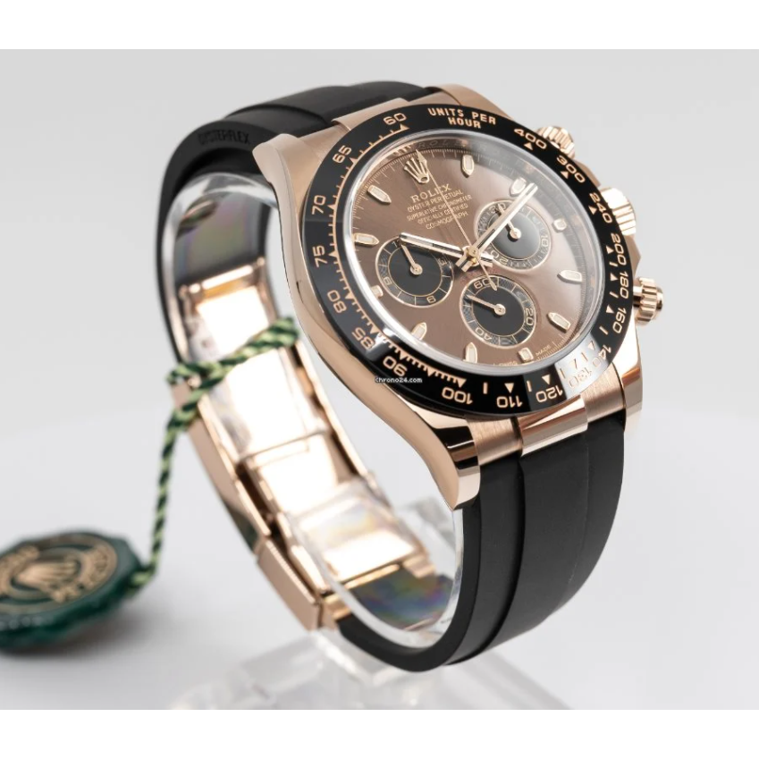 RLX Daytona  Rose Gold with chocolate Dial Black Ceramic Bezel Oyste