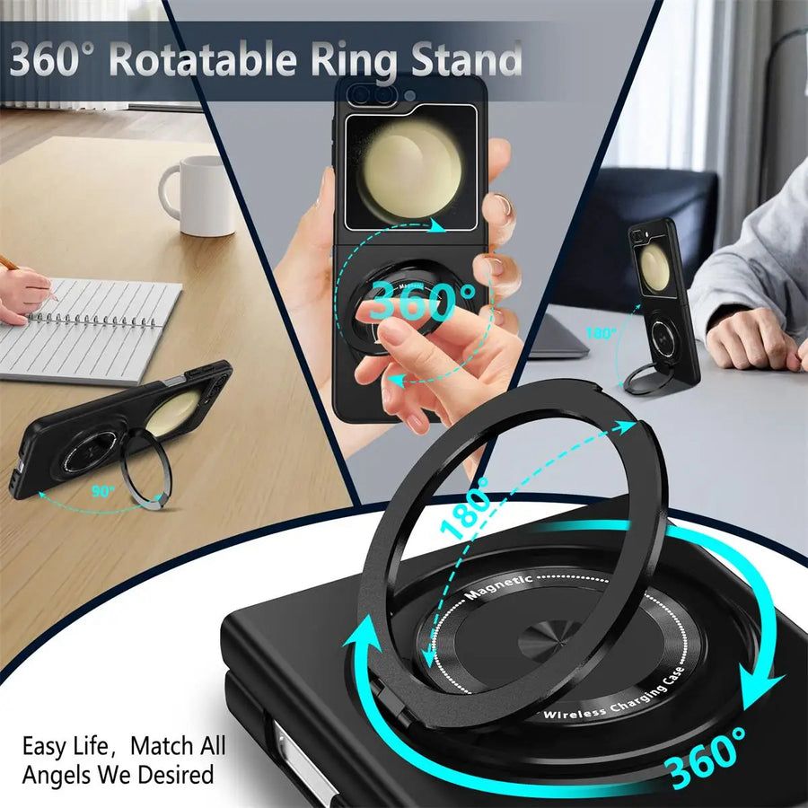 Magnetic Ring Stand Case Z Flip