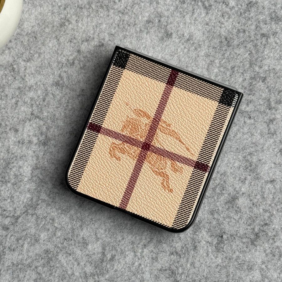 Vintage Checkered Leather Case