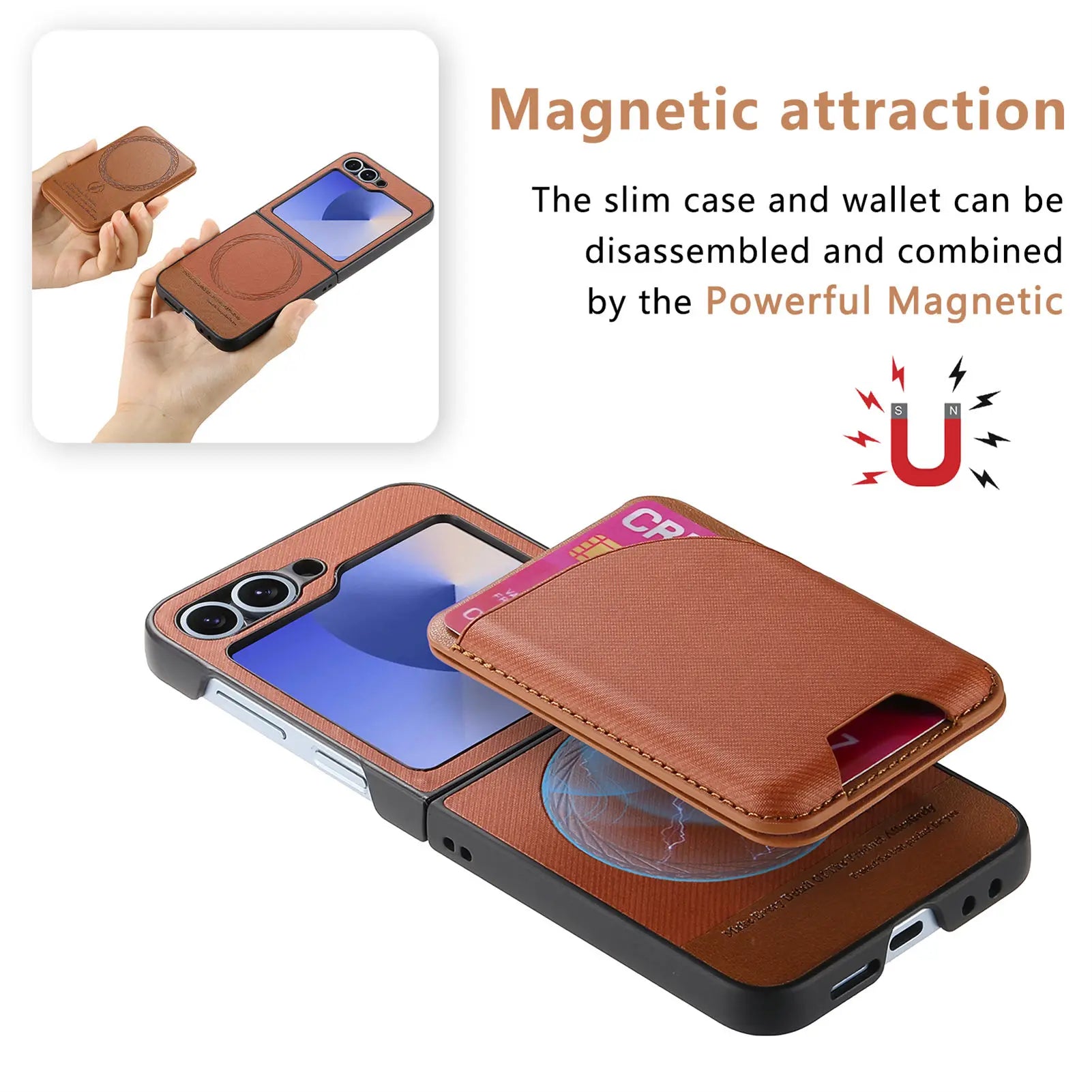 Samsung Z Flip Detachable Wallet Case