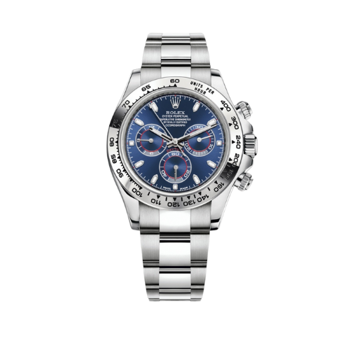 RLX Daytona White Gold De Cadran Blue