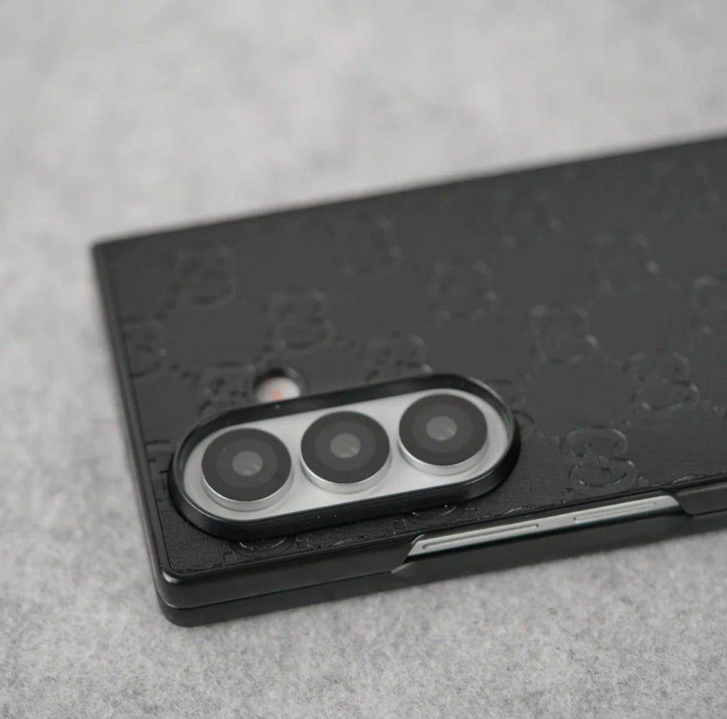 Luxury Black Leather Case for Galaxy Z Fold – Elegant Protection