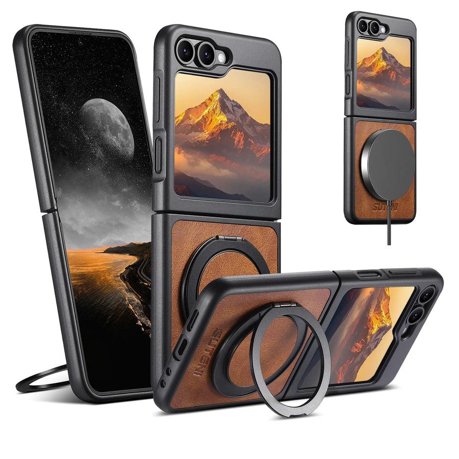 Leather Magnetic Ring Stand