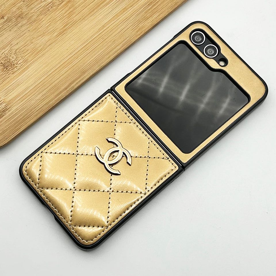 Luxury Quilted Leather Flip Case