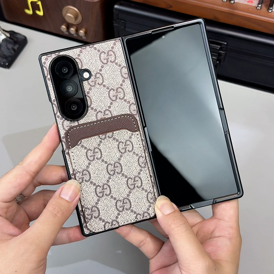 Elegant Fabric Pattern Case for Galaxy Z Fold – Haute Couture Style