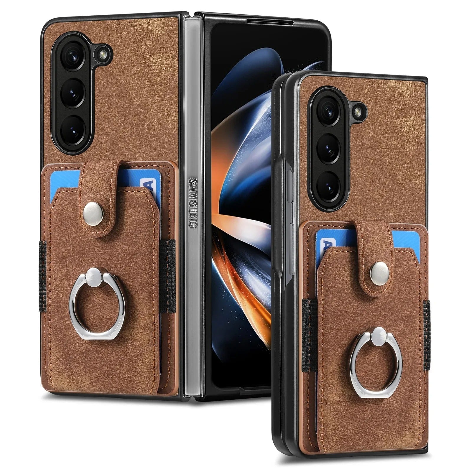 Ring Wallet Case with Card Holder Phone Case