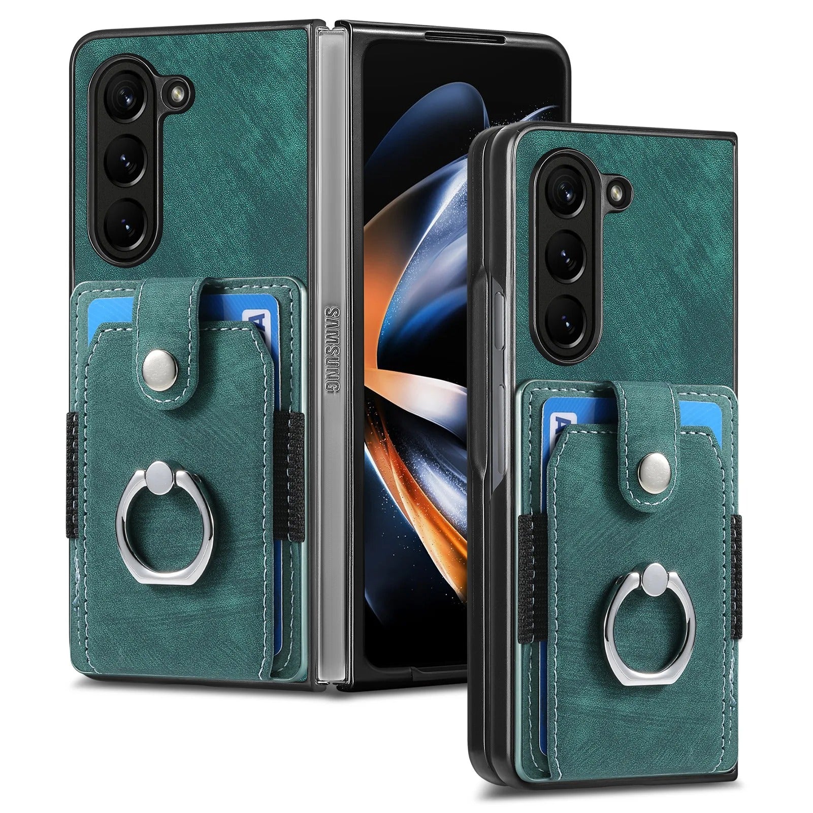 Ring Wallet Case with Card Holder Phone Case