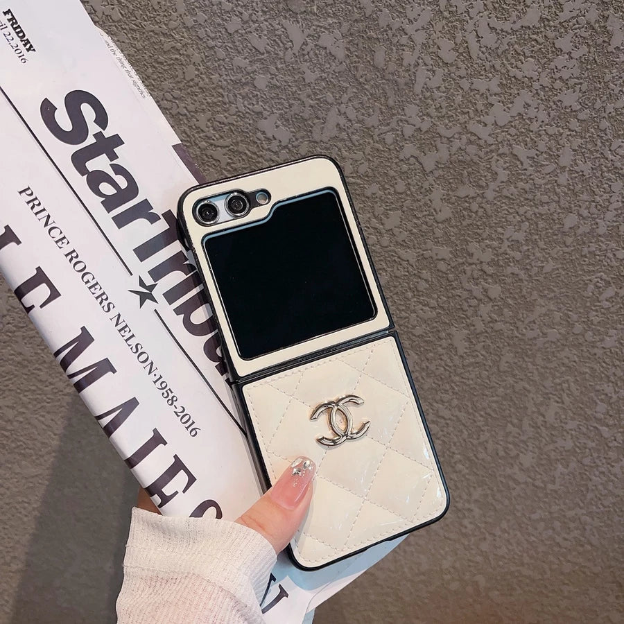 Luxury Quilted Leather Flip Case