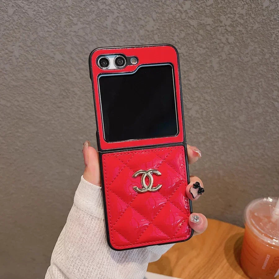 Luxury Quilted Leather Flip Case
