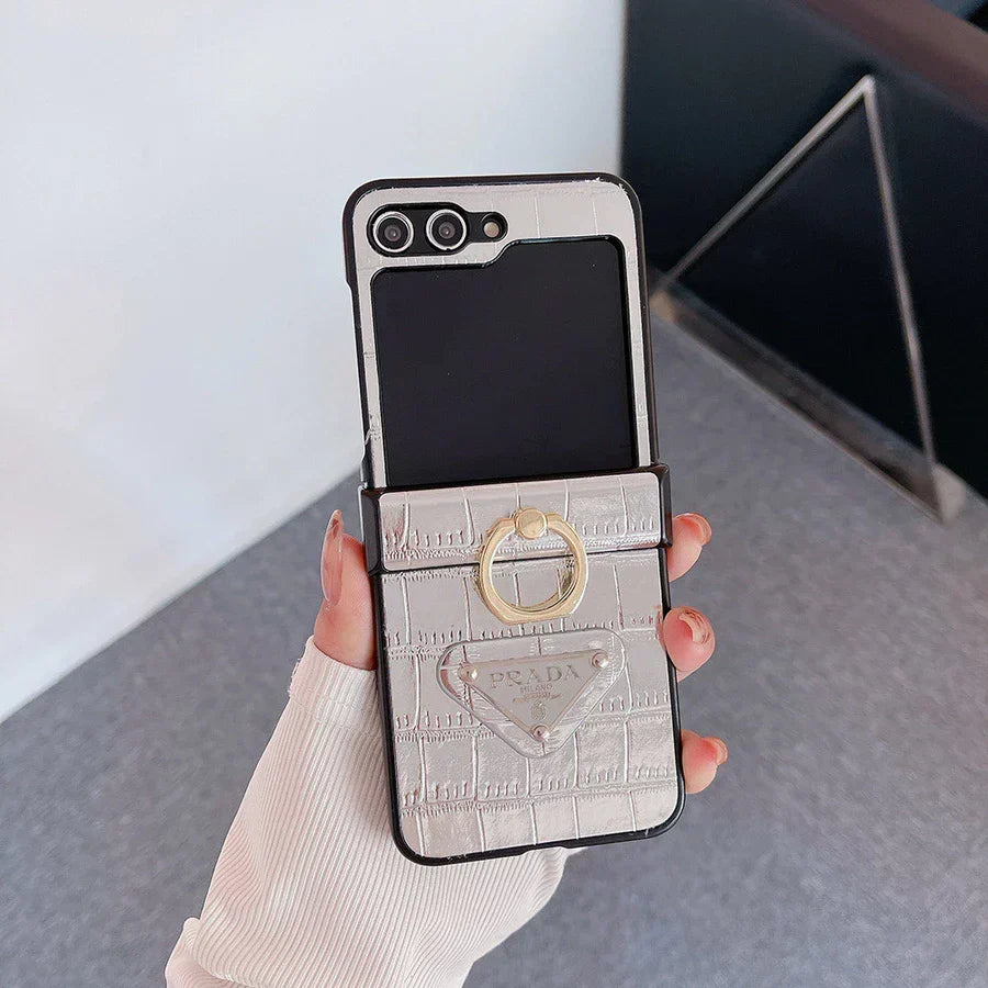 Luxury Crocodile Texture Ring Case